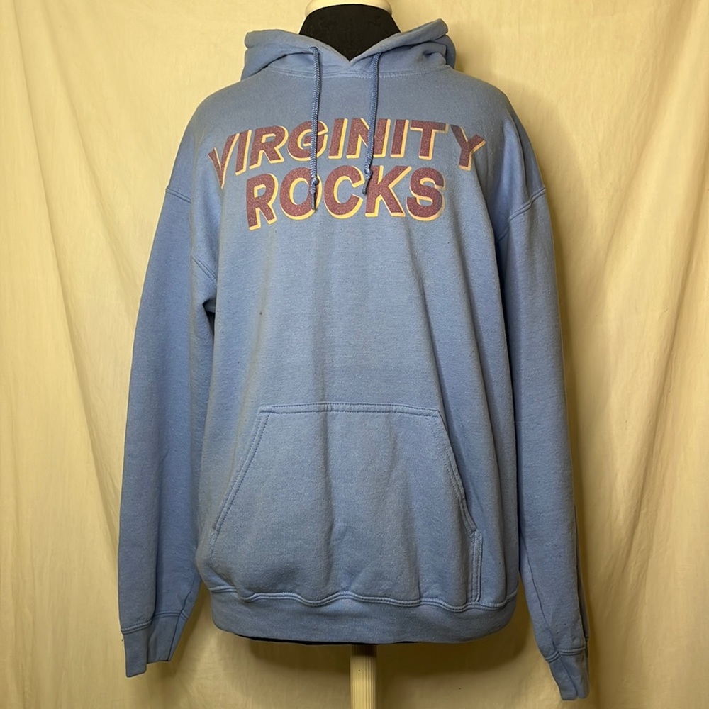 Unisex Light Blue Danny Duncan Virginity Rocks Hoodie